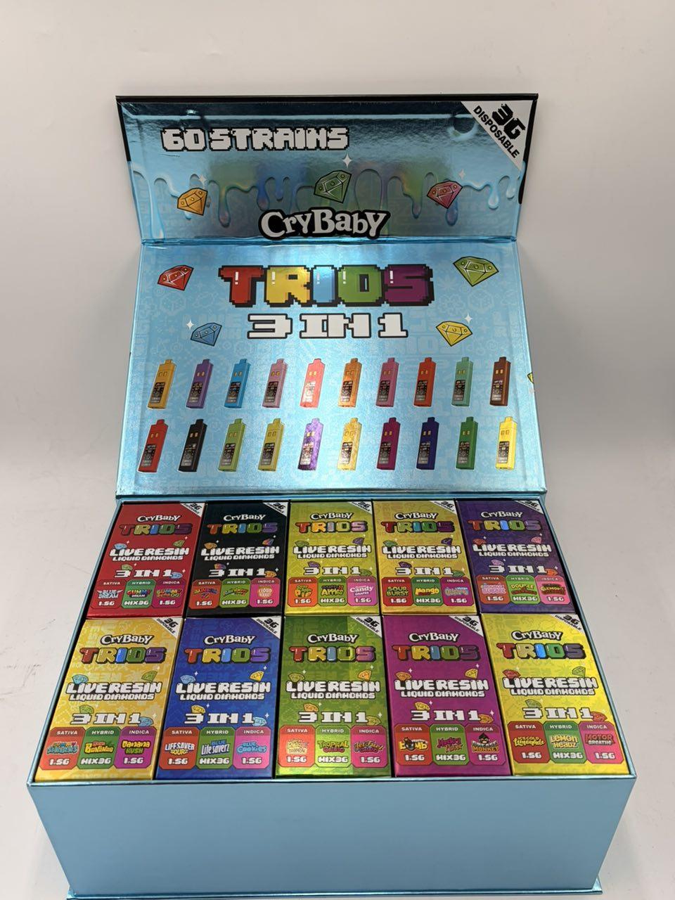 Crybaby 3g uk, crybaby 3g vape, crybaby trios 3 in 1, Crybaby 3g disposable, Crybaby disposable 3g, Crybaby disposable vape, Crybaby 3g trios flavours