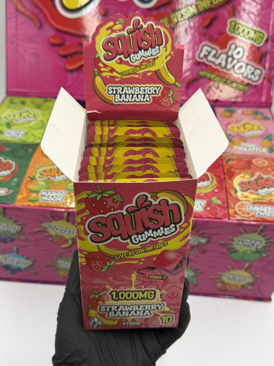 SQUISH GUMMIES, SQUISH THC GUMMIES, SQUISH GUMMIES 1000mg