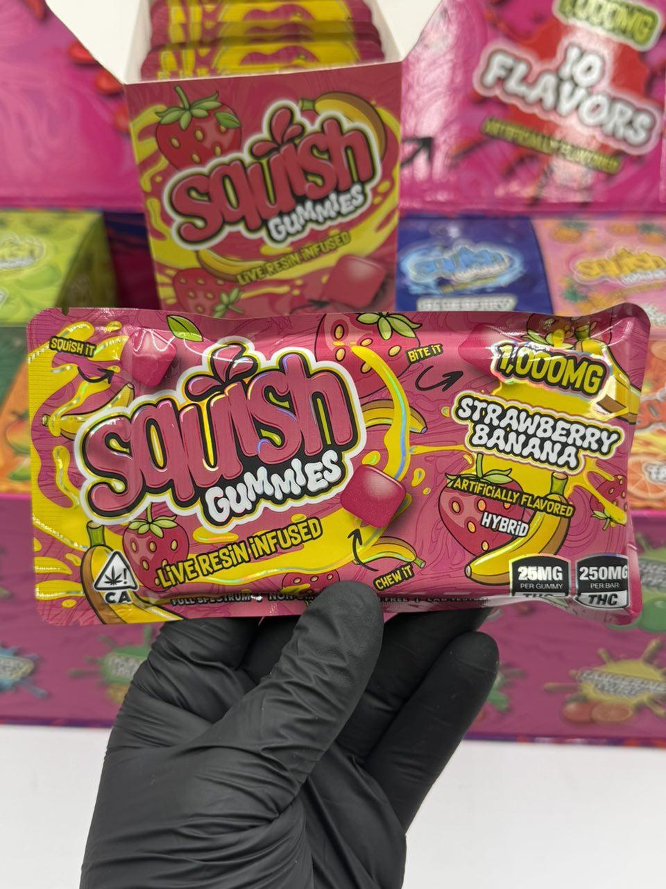 SQUISH GUMMIES, SQUISH THC GUMMIES, SQUISH GUMMIES 1000mg