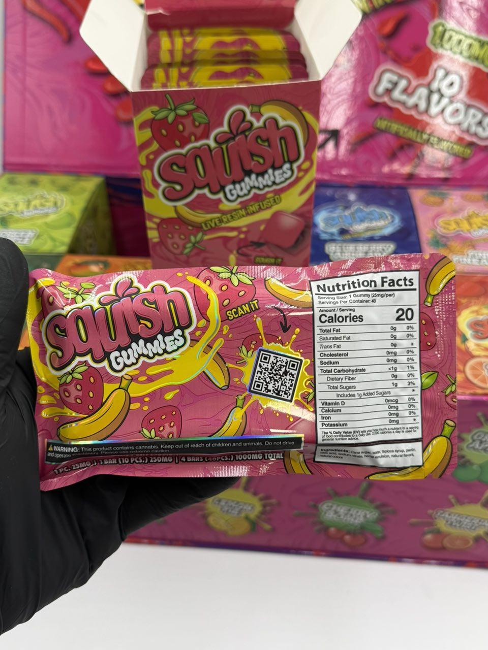 SQUISH GUMMIES, SQUISH THC GUMMIES, SQUISH GUMMIES 1000mg